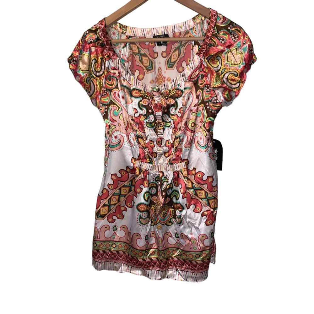 Nicole Miller artsy blouse size 6 blouse NWT